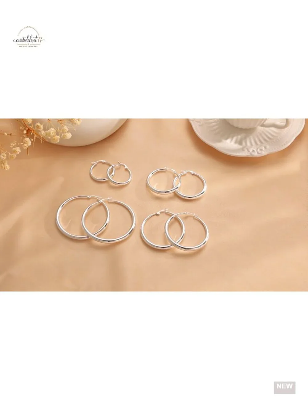 30mm Lightweight Hypoallergenic Sterling Silver Hoop Earrings